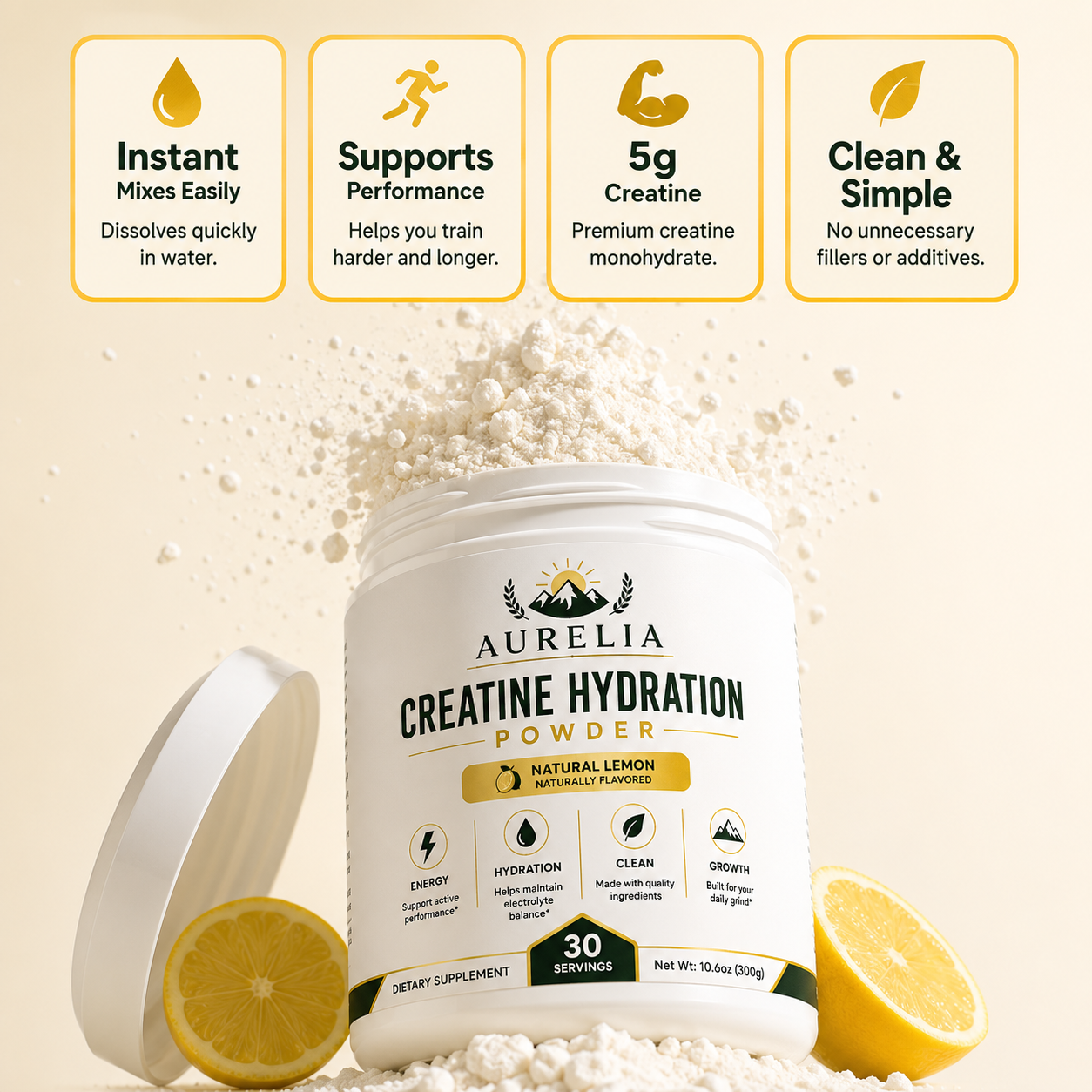 Aurelia Creatine Hydration Powder